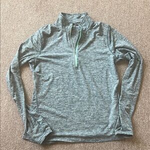 NIKE Running Green Quarter-Zip Pullover size medium